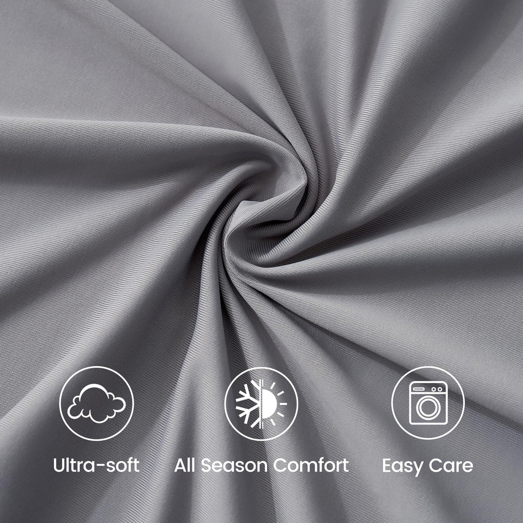 Cooling Fitted Sheet Set, Queen, Dark Gray