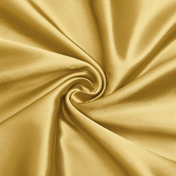 Gold Satin Fabric by The Yard 60 Inch Wide (1 Yard)