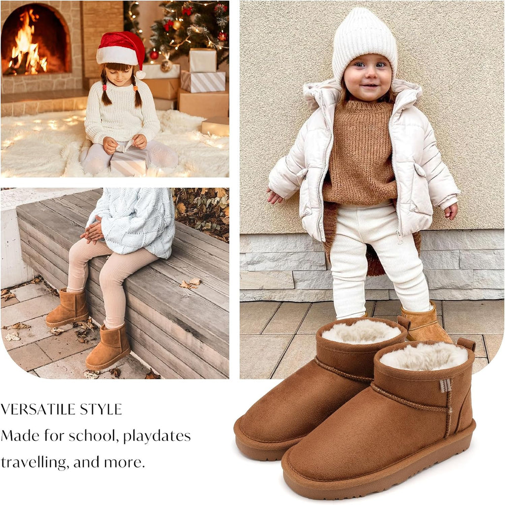 Kids Snow Boots Girls Boys Winter Ankle Boots