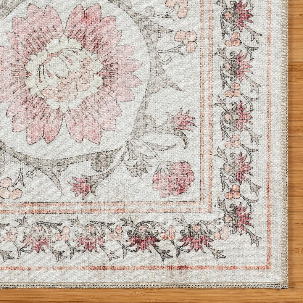 Machine Washable Indoor Area Rug - 2x8 Runner, Easy Cleaning & Non-Shedding, Ideal for High Traffic Areas, Moroccan