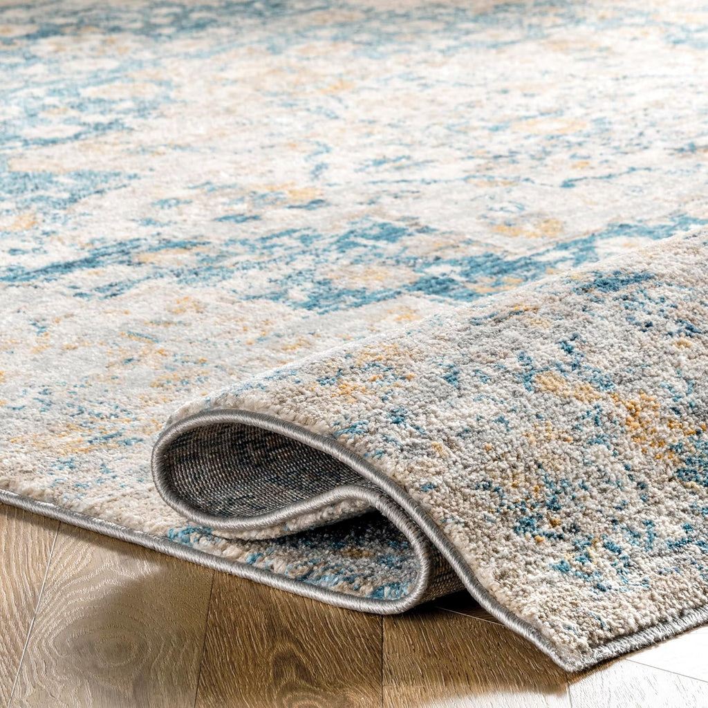Diana Blue Medallion Power Loomed Area Rug
