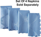 Ribbons and Bows Damask Fabric Tablecloth, Blue, 60 x 144 Inch Rectangle, Wrinkle & Stain Resistant 