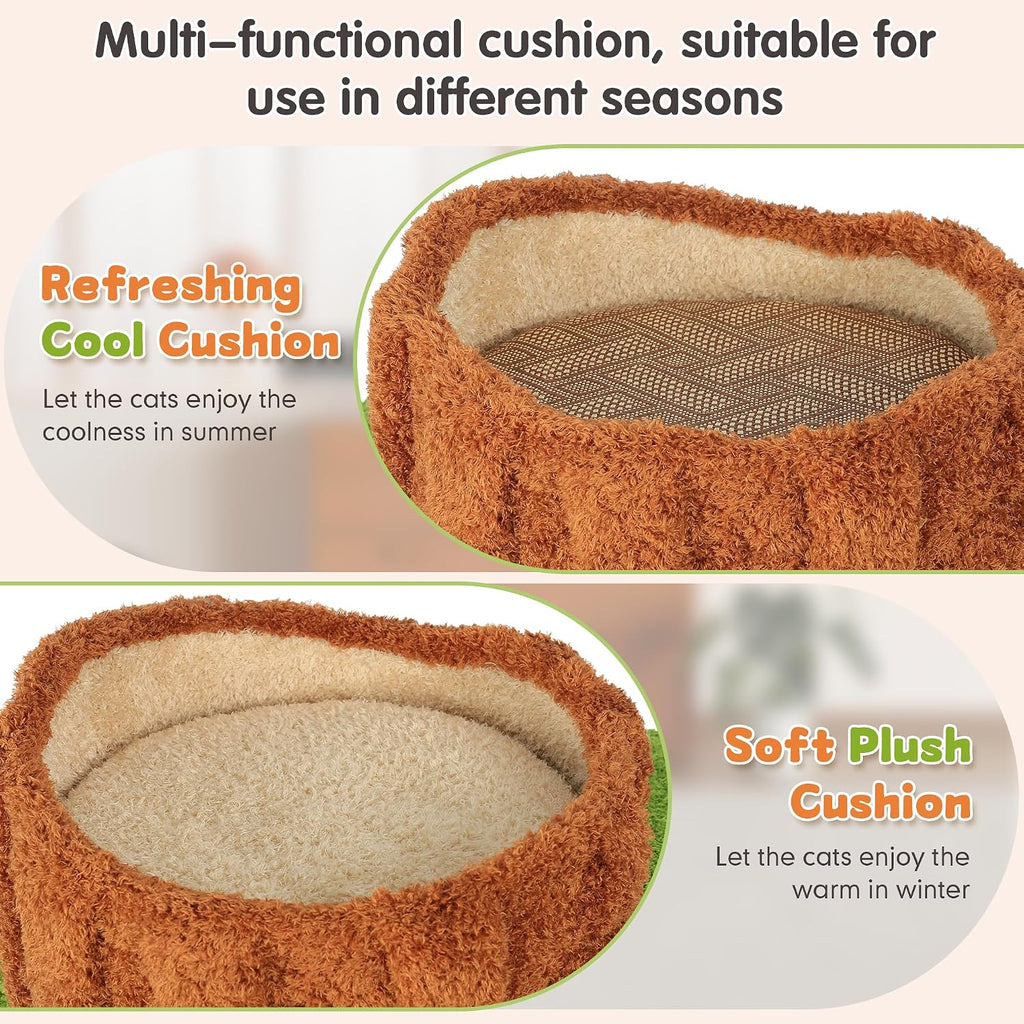90.5-Inch Luxury Cat Tree for Large Cats, Heavy-Duty Multi-Level Cat Tower with 6 Condos, Washable Cushions and Sisal