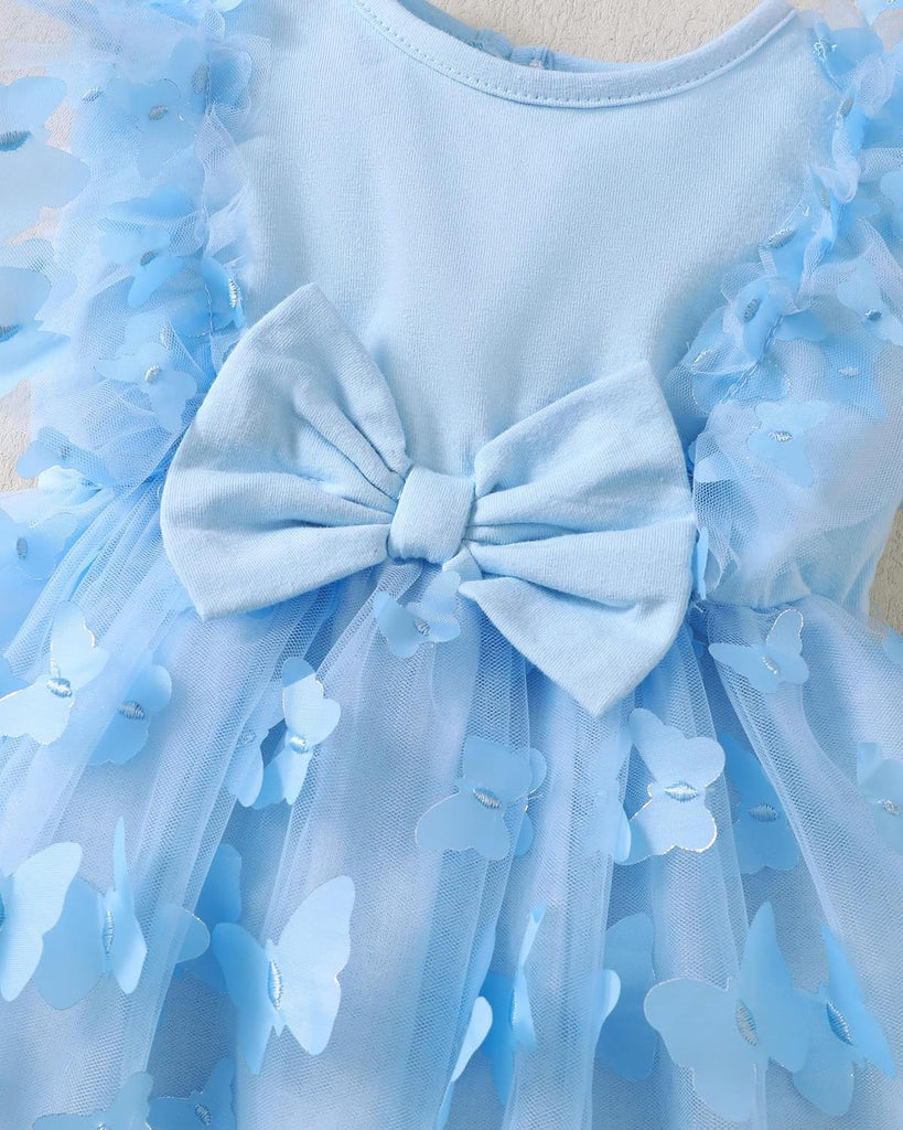 Baby Girl Flower Dress Summer, Tutu Tulle Boho Princess Wedding Birthday Party Dresses for Infant Girls