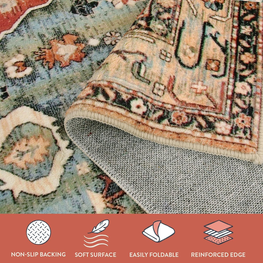 Felice Boho Tribal 2'6" x 10' Washable Runners s, Oriental Kitchen Runner Rugs Non Skid Washable, Oriental Soft Long