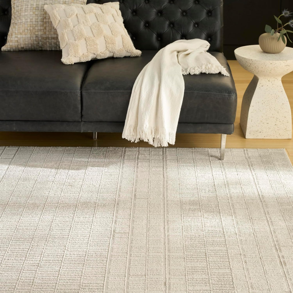 Home Nordic Ivory Area Rug - Easy Clean, Non Shedding, Bed Room, Living Room, Dining Room, Kitchen