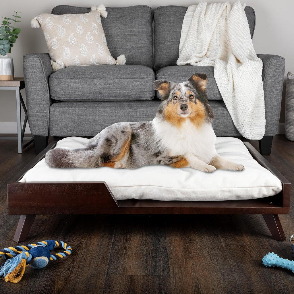 Indoor Elevated Dog Bed, Dark Brown