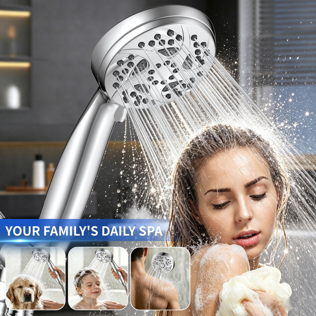 6-Mode Shower Head with Handheld, High Pressure Hand Held Shower Head