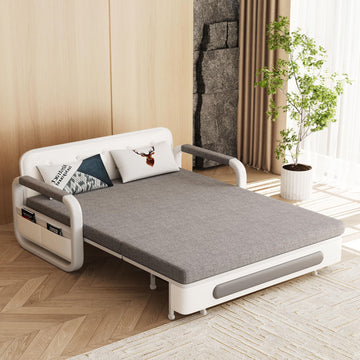 50.3" W Pull-Out Sofa Daybed, 3 in 1 Sleeper Couch with Storage