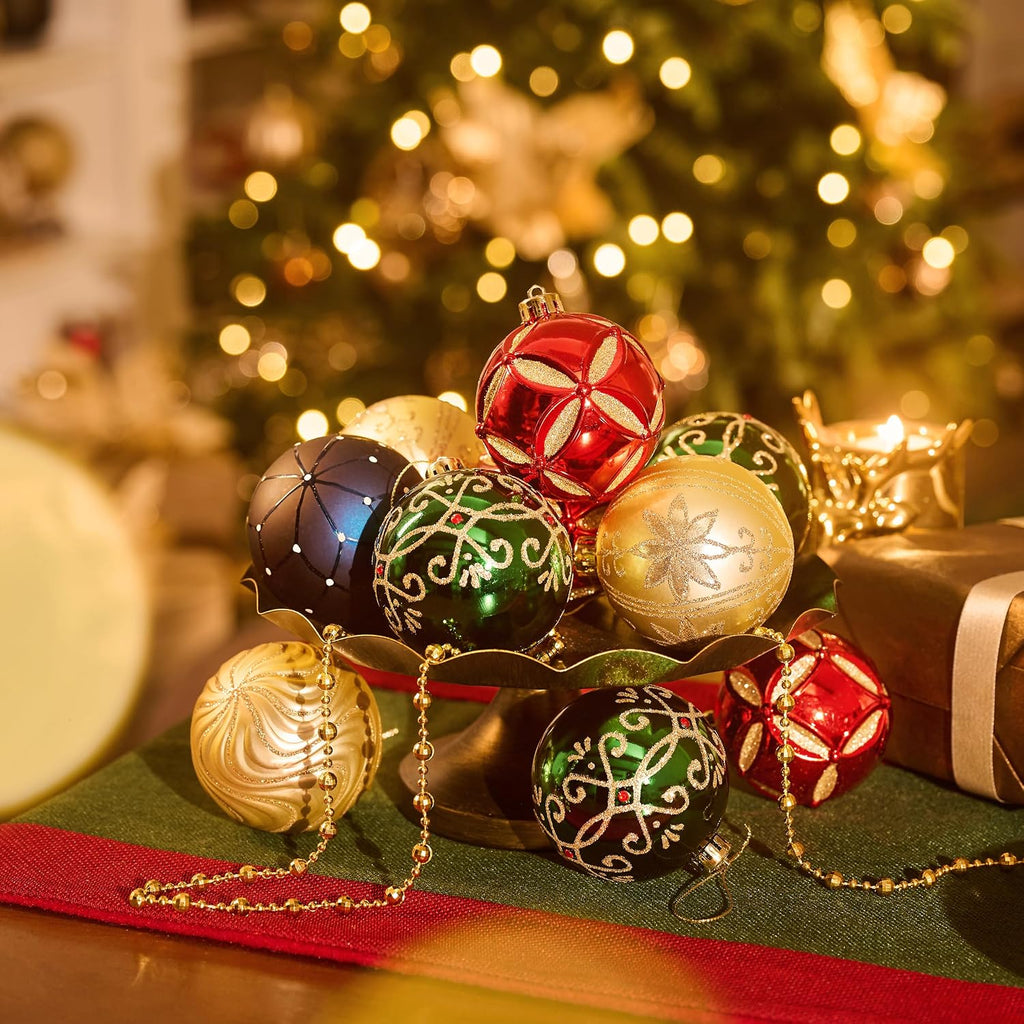 16ct Christmas Tree Decorations Ball Ornaments 3.15 Inches