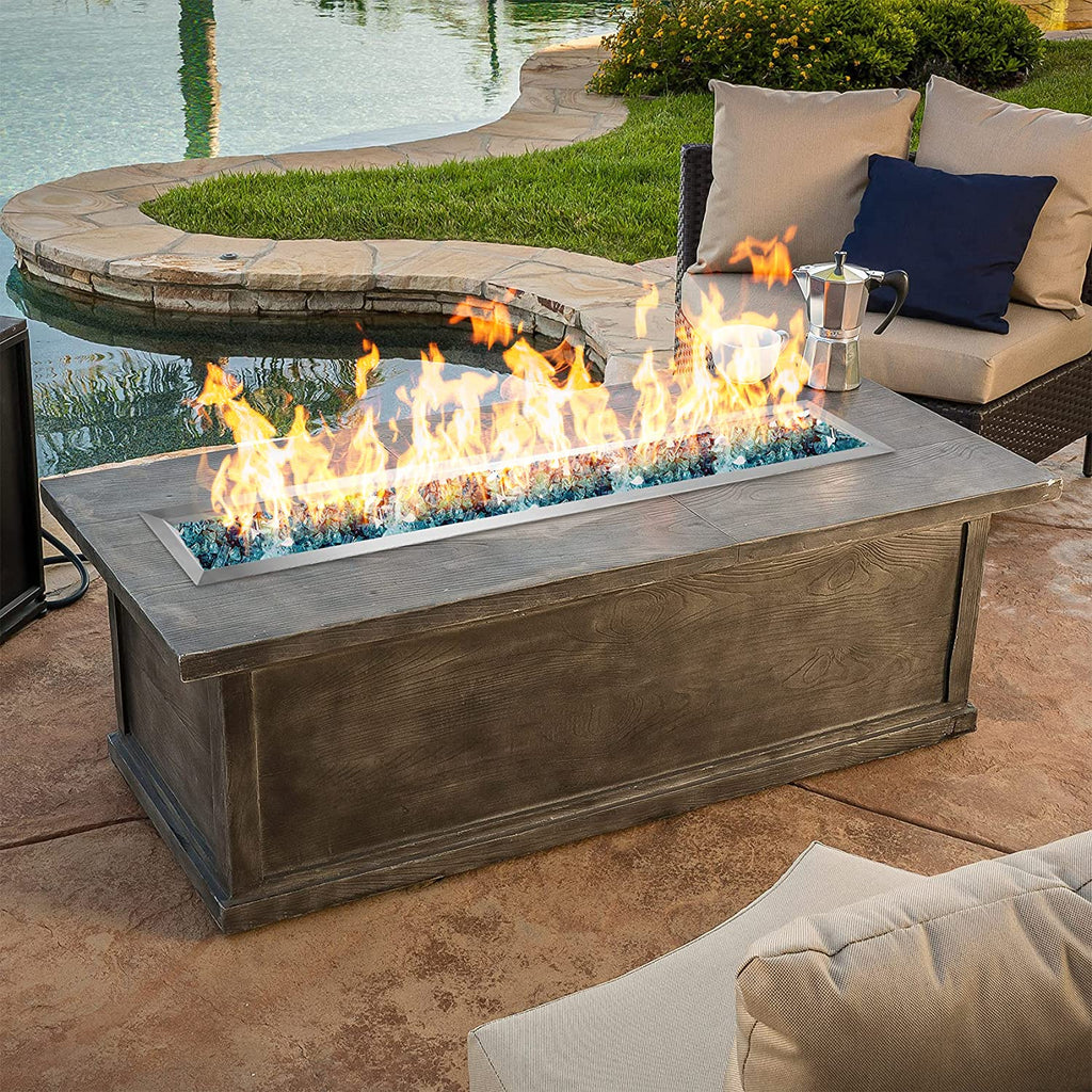Linear 72" x 6" Drop-in Fire Pit Pan with Jet Burner