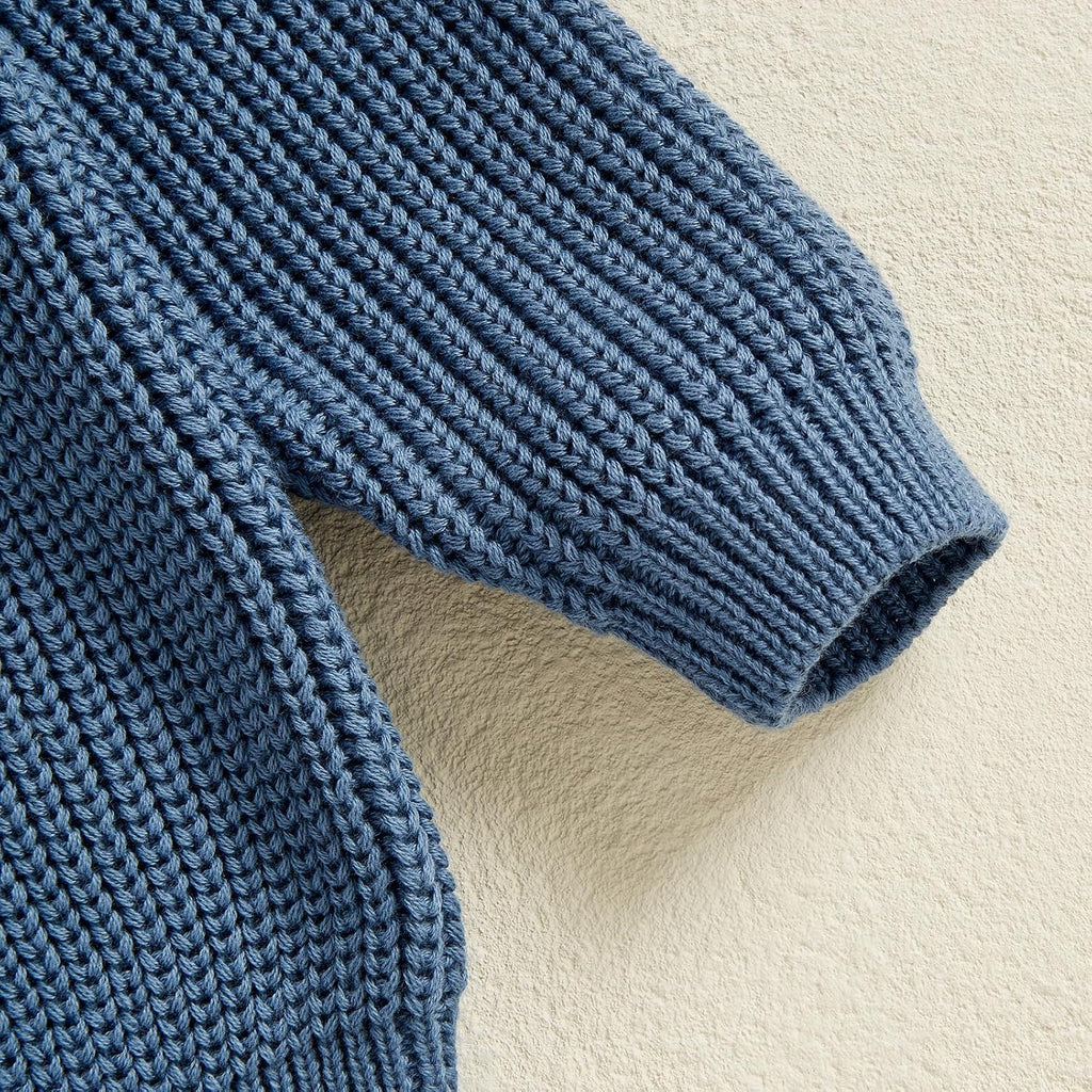 Toddler Baby Girl Boy Knit Sweater Round Neck Long Sleeve Pullover Sweatshirt Fall Winter Clothes