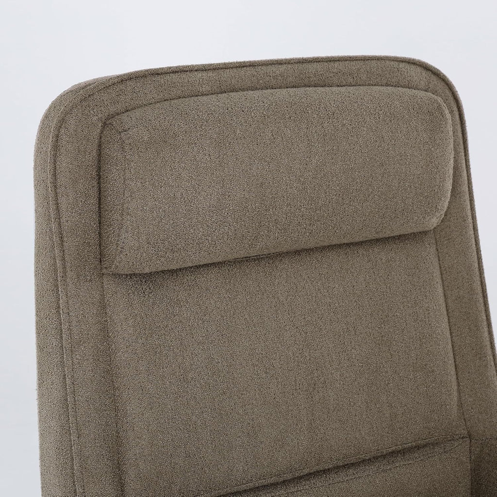 Modern Executive High Back Home, Upholstered Desk Chair with Wheels, Vanity Chair with Head and Lumbar