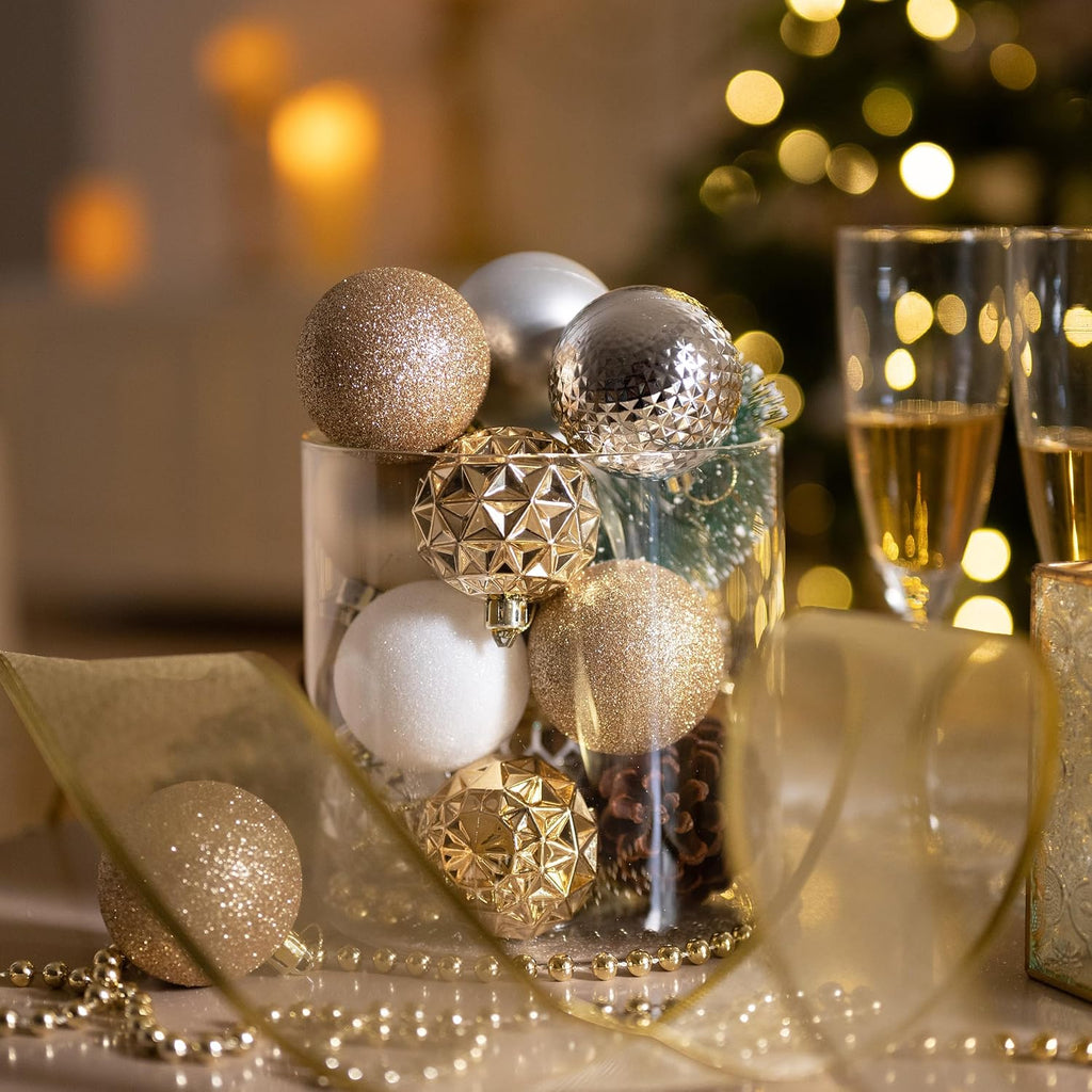 Christmas Tree Decorations Ball Ornaments 2 Inches - Set of 50