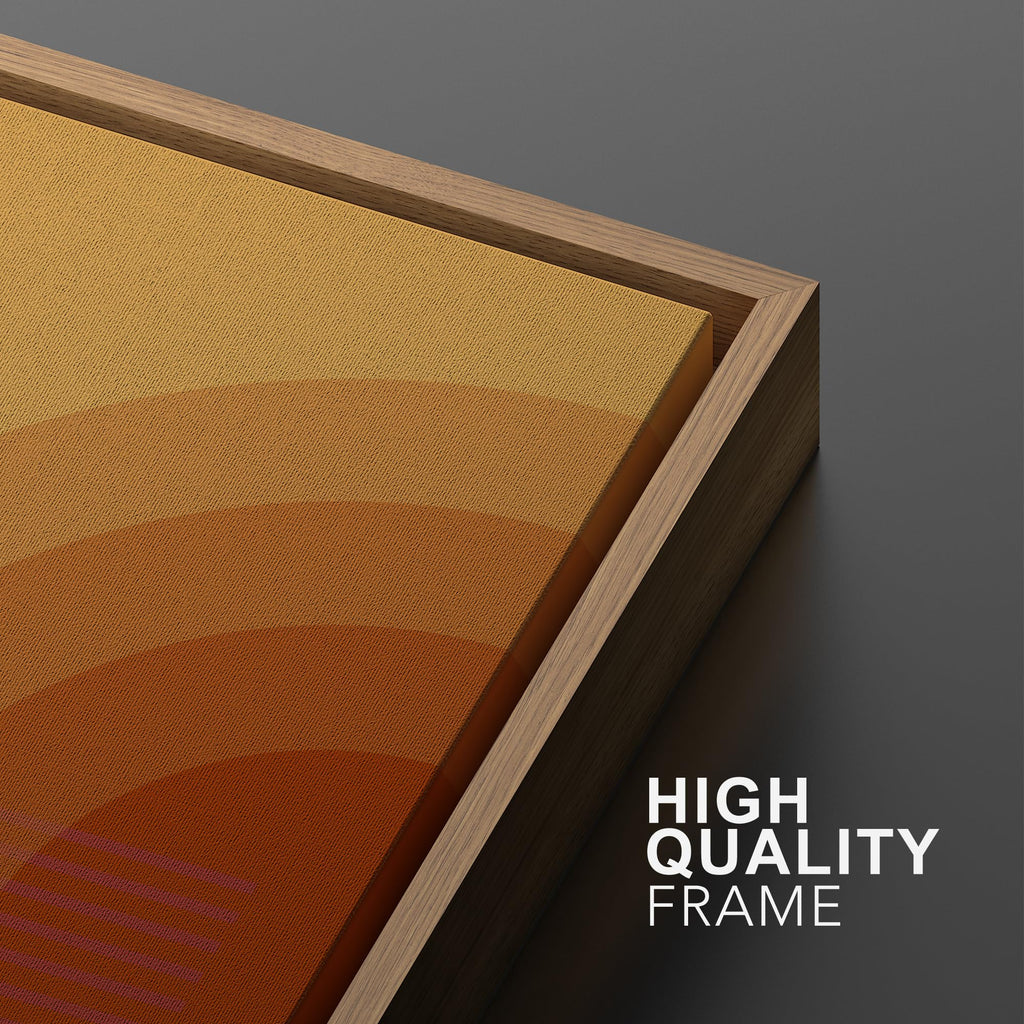 Framed Canvas Print Wall Art Bauhaus Art Prints Abstract Mid Century Modern Wall Art Minimalist Decor - 16"x24"x3