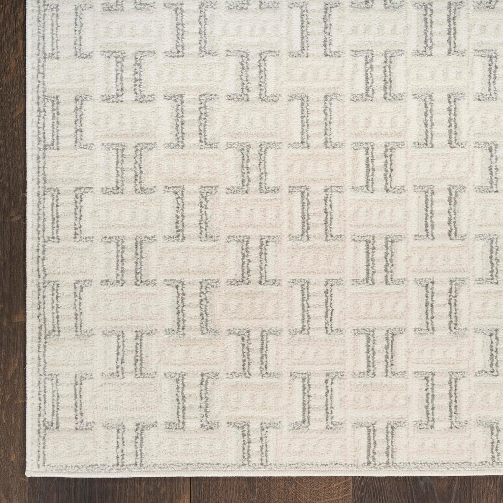 Home Nordic Ivory Grey Area Rug - Easy Clean, Non Shedding, Bed Room, Living Room, Dining Room, Kitchen (5' x