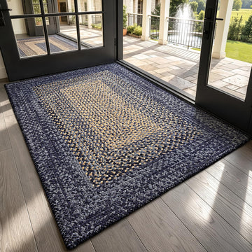 Natural Jute Indoor Door Mat, 32 x 48, Non-Slip Handwoven Entryway Mat