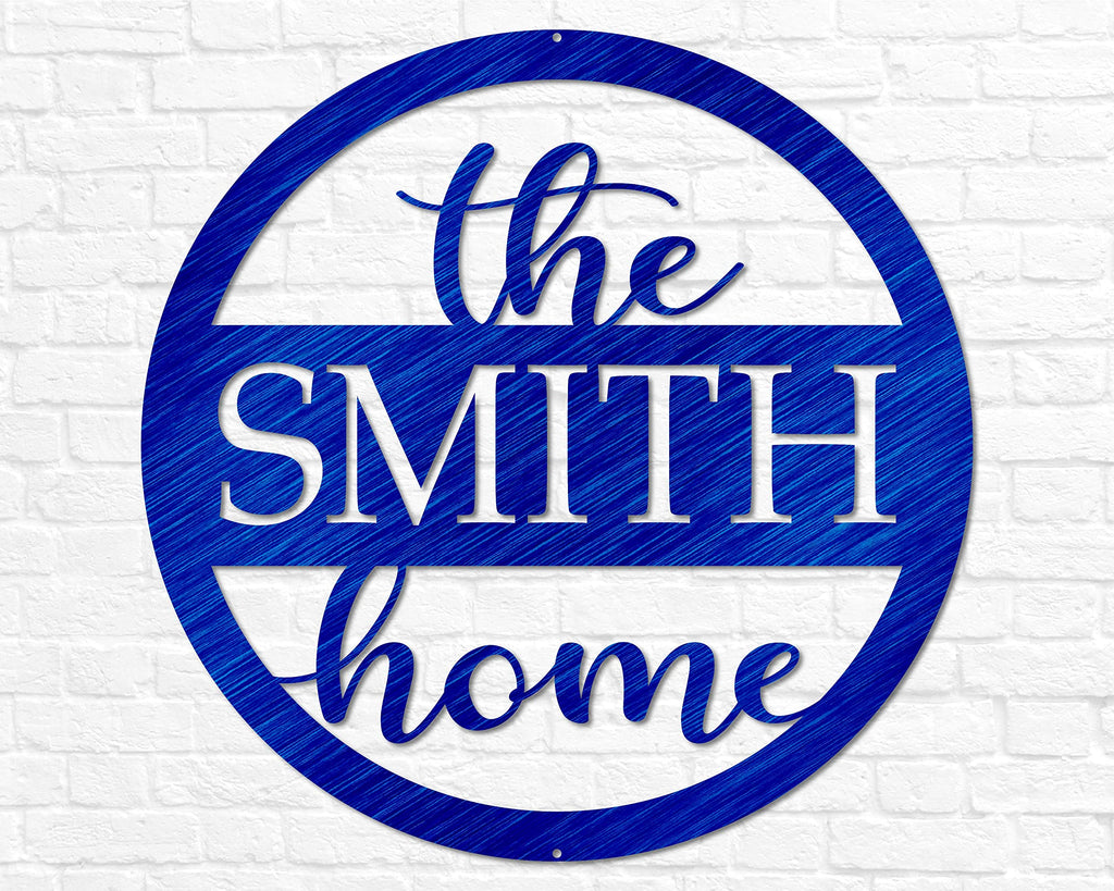 Custom Metal Family Name Welcome Home Sign | Front Door Porch Decor