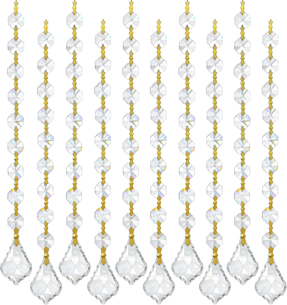 10pcs Crystal Garland Strands Hanging Glass Chandelier Beads Chains - Crystal Chandelier Replacements