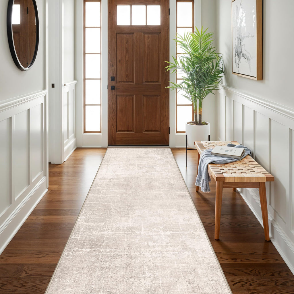 3x12 Hallways Runner Rugs: Soft Kitchen Rug Non-Slip Floor Mat with Rubber Backing Washable Non Shedding Soft Beside
