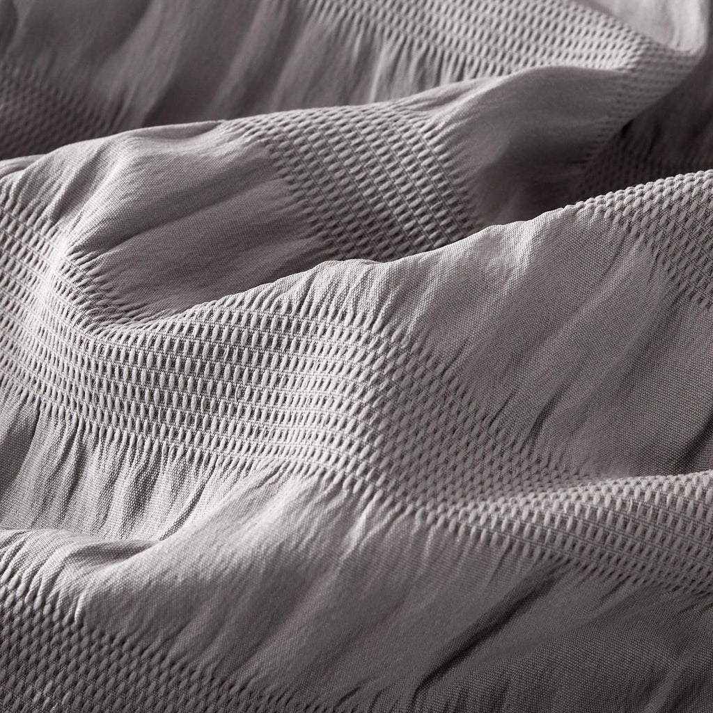 Seersucker Duvet Cover Set, 2 Pieces Boho Bedding Set for All Season 1 Durable and Soft Duvet Cover with 1