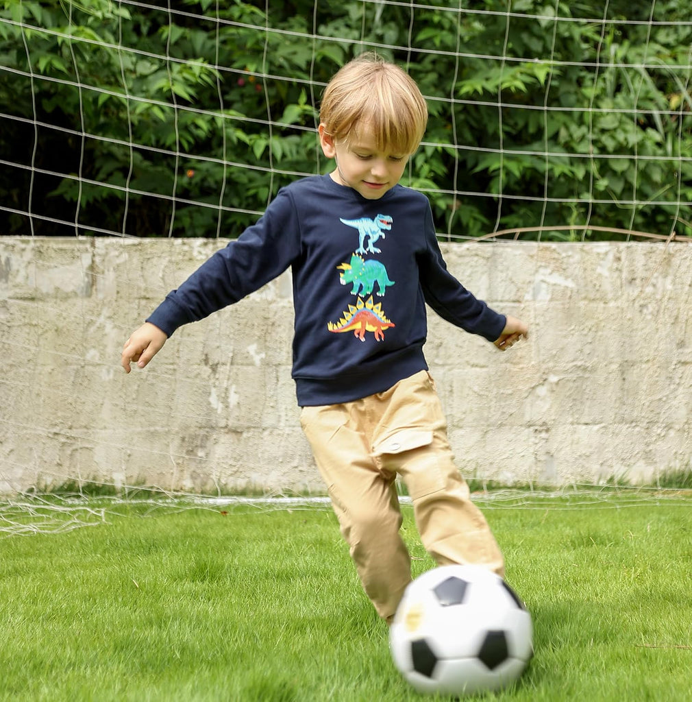 Toddler Boys Sweatshirts Crewneck Pullover Long Sleeve Shirt Top