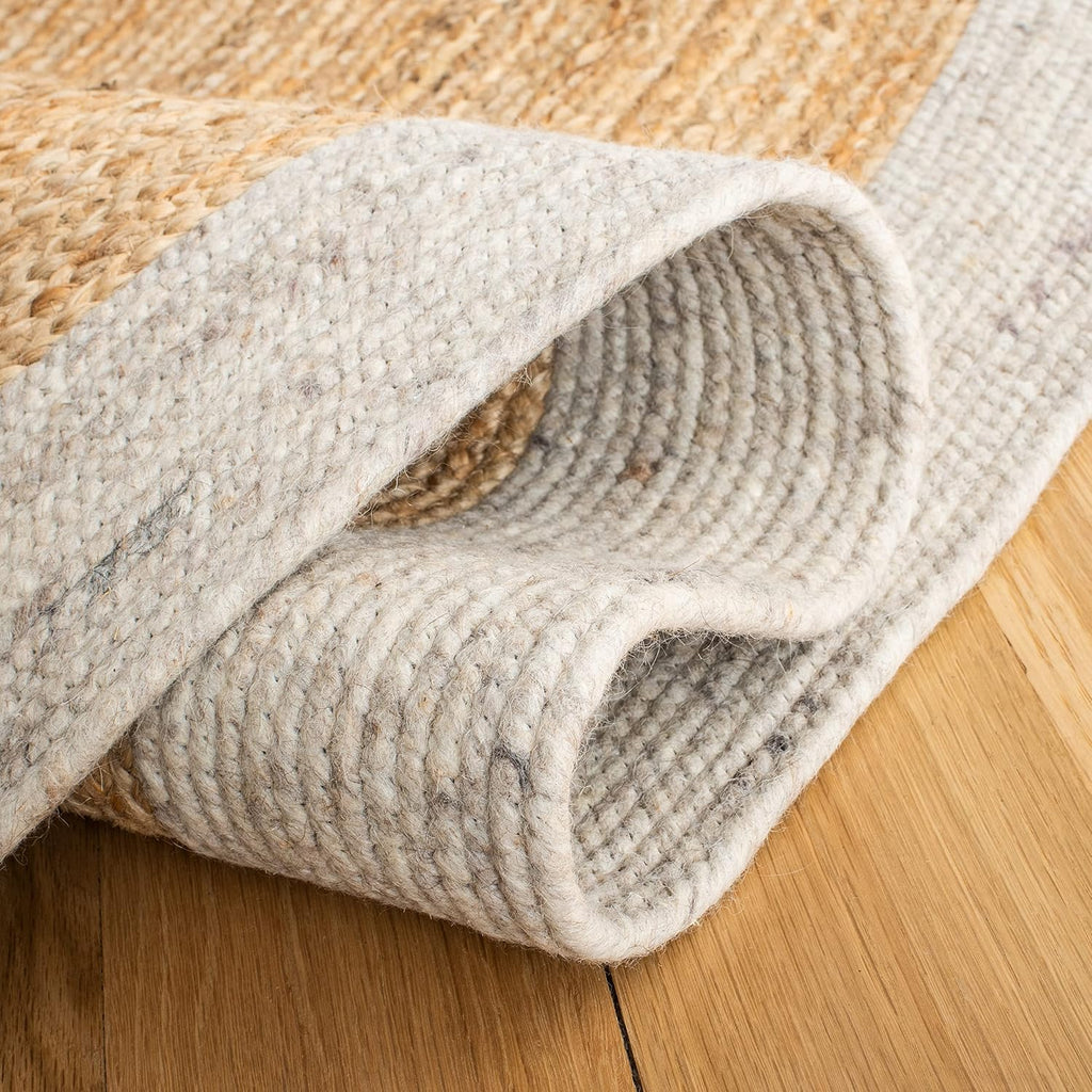 Braided Oval Rug 6x9, Wool Beige & Brown BRD910B