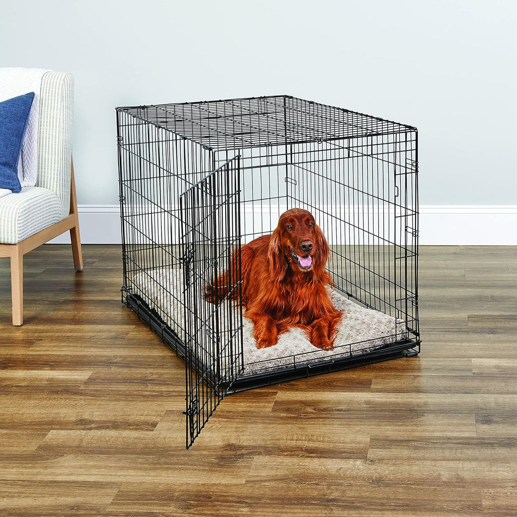 42-Inch New World Crate for Large Breeds, 71-90 lbs, Single Door Folding Dog Crate, Leak-Proof Tray & Secure Latch
