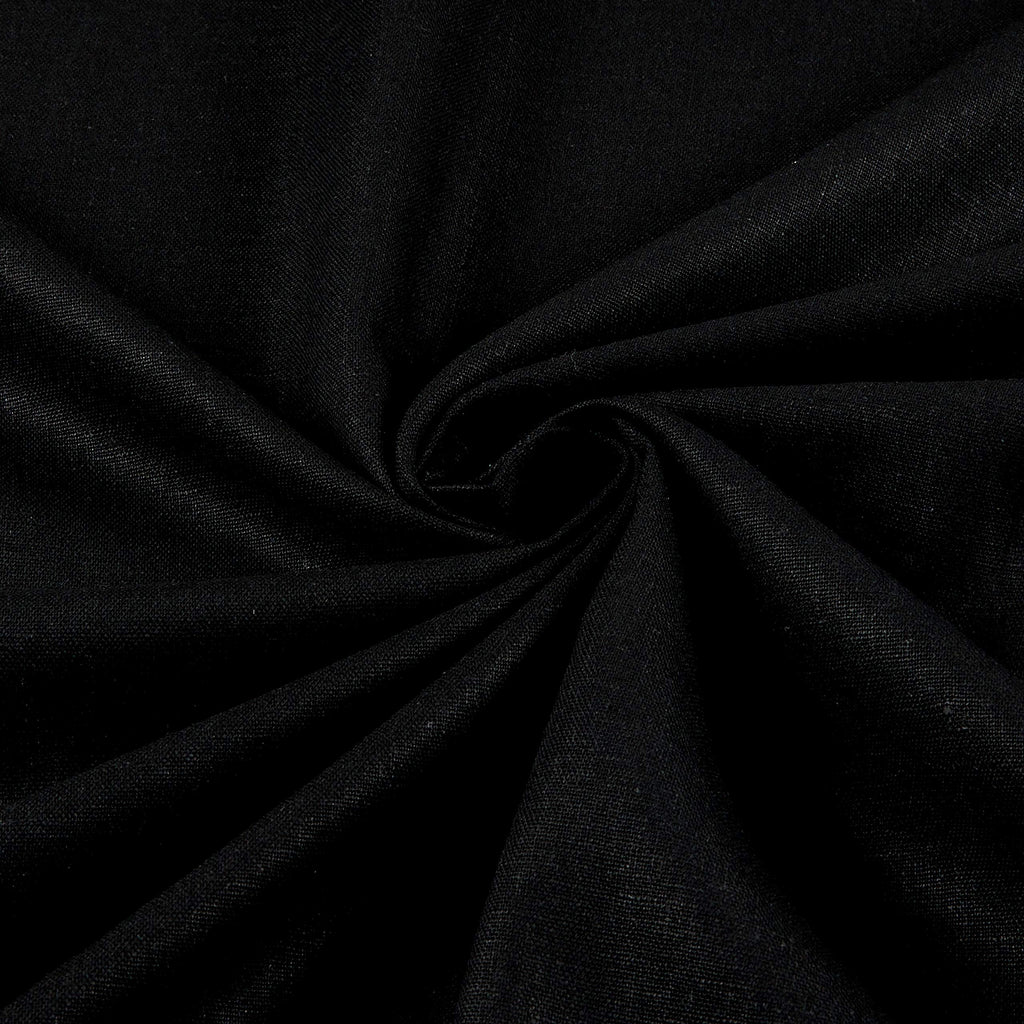 Rayon Linen Blend Black, Fabric by the Yard