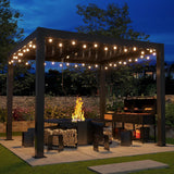 Outdoor Louvered Pergola 10' x 13', Aluminum Patio Pergola with Adjustable Roof