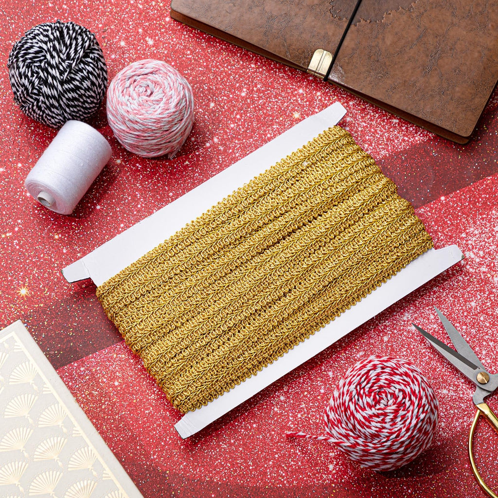 Gimp Braid Trim 1/2 Inch 20 Yard Gimp Braid Trim Decorative,Gold