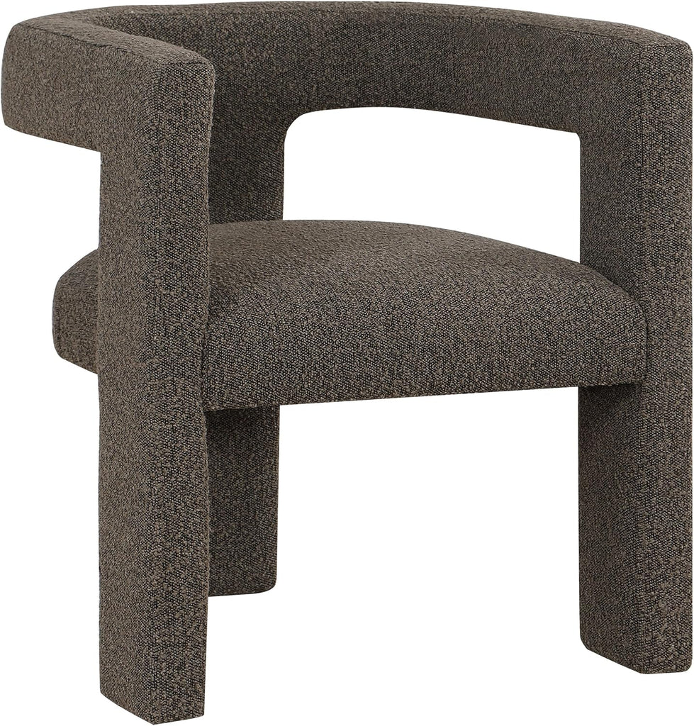 Furnishings - Petra - Boucle Upholstered Accent Chair Curved Arms and Cushioned Seat - Contemporary Style