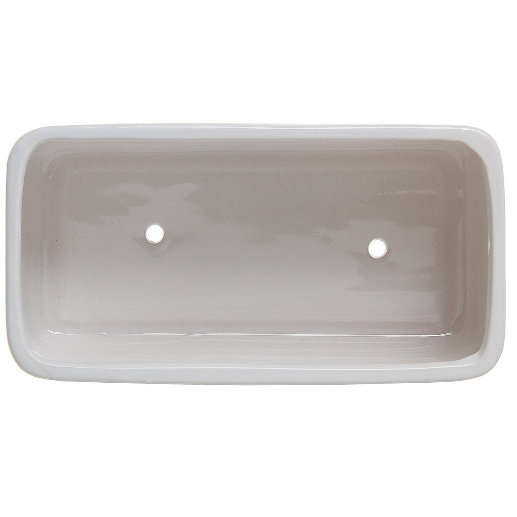 White Ceramic Succulent Planter with Drainage & Saucer, 2 Pack