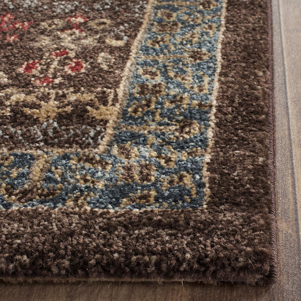 Mahal Area Rug - 9' x 12', Navy & Red, Traditional Oriental Design, Non-Shedding & Easy Care