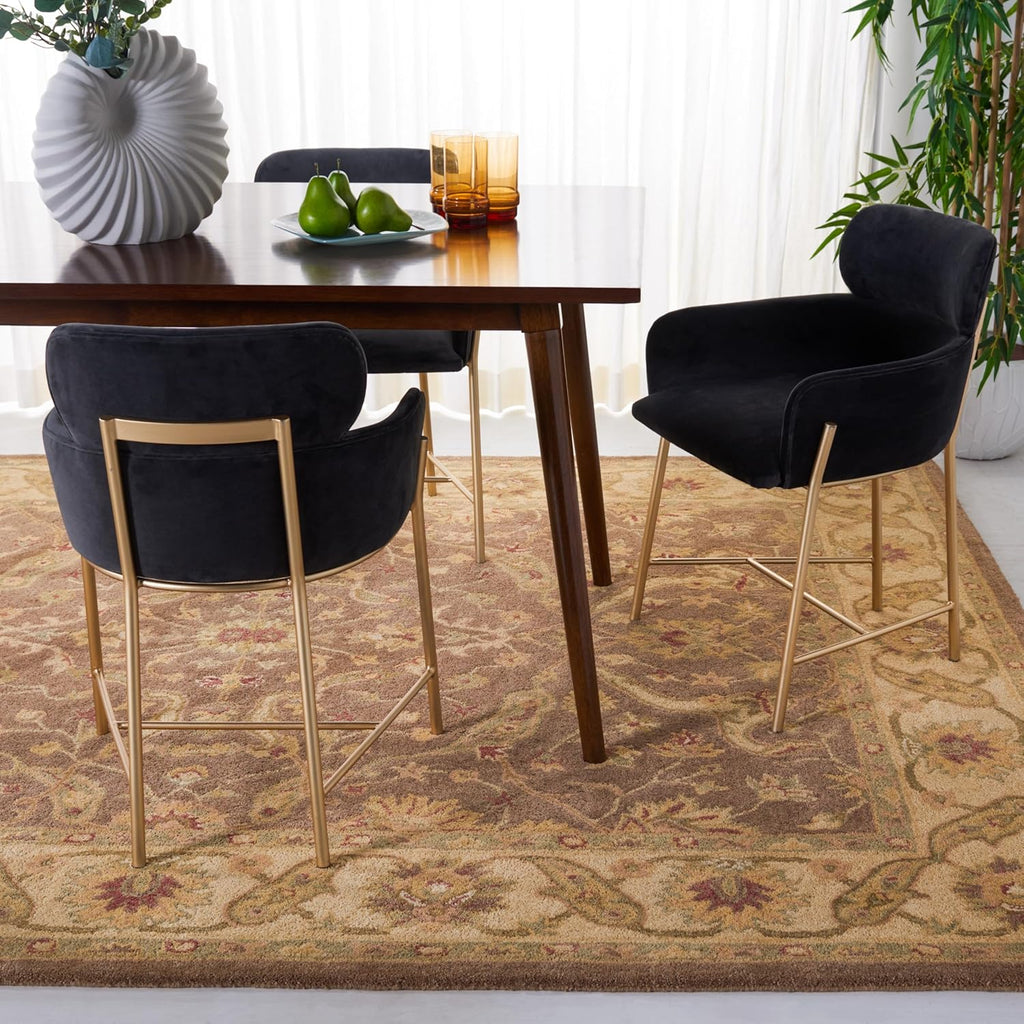 Antiquity 12' x 15' Brown / Gold Handmade Traditional Oriental Premium Wool Area Rug