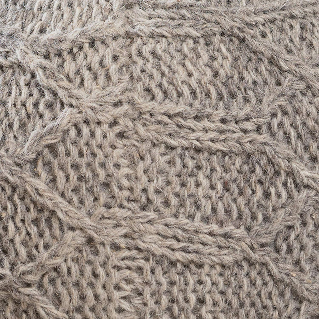 Malibu Fabric Pouf, Grey