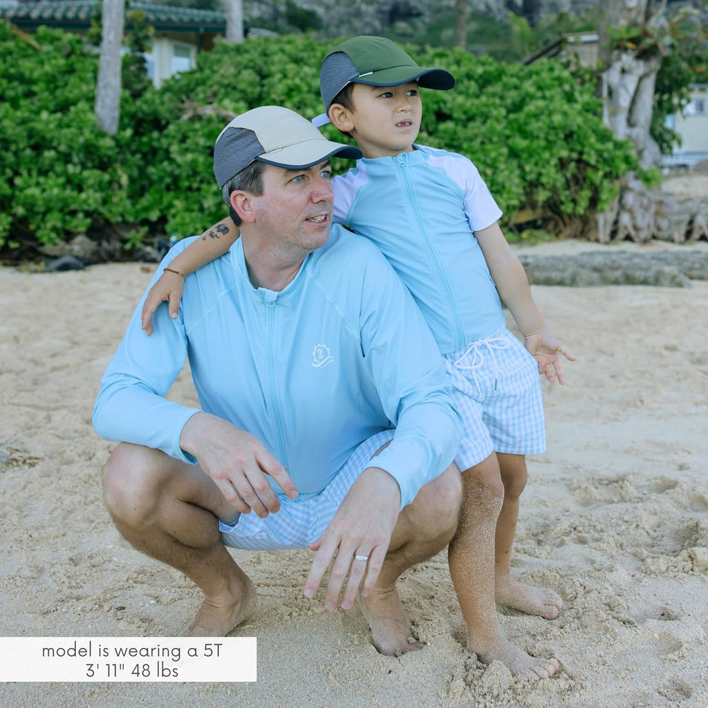 Boys' Short Sleeve Rash Guard & Swim Shorts Set - UPF 50+ Sun Protection