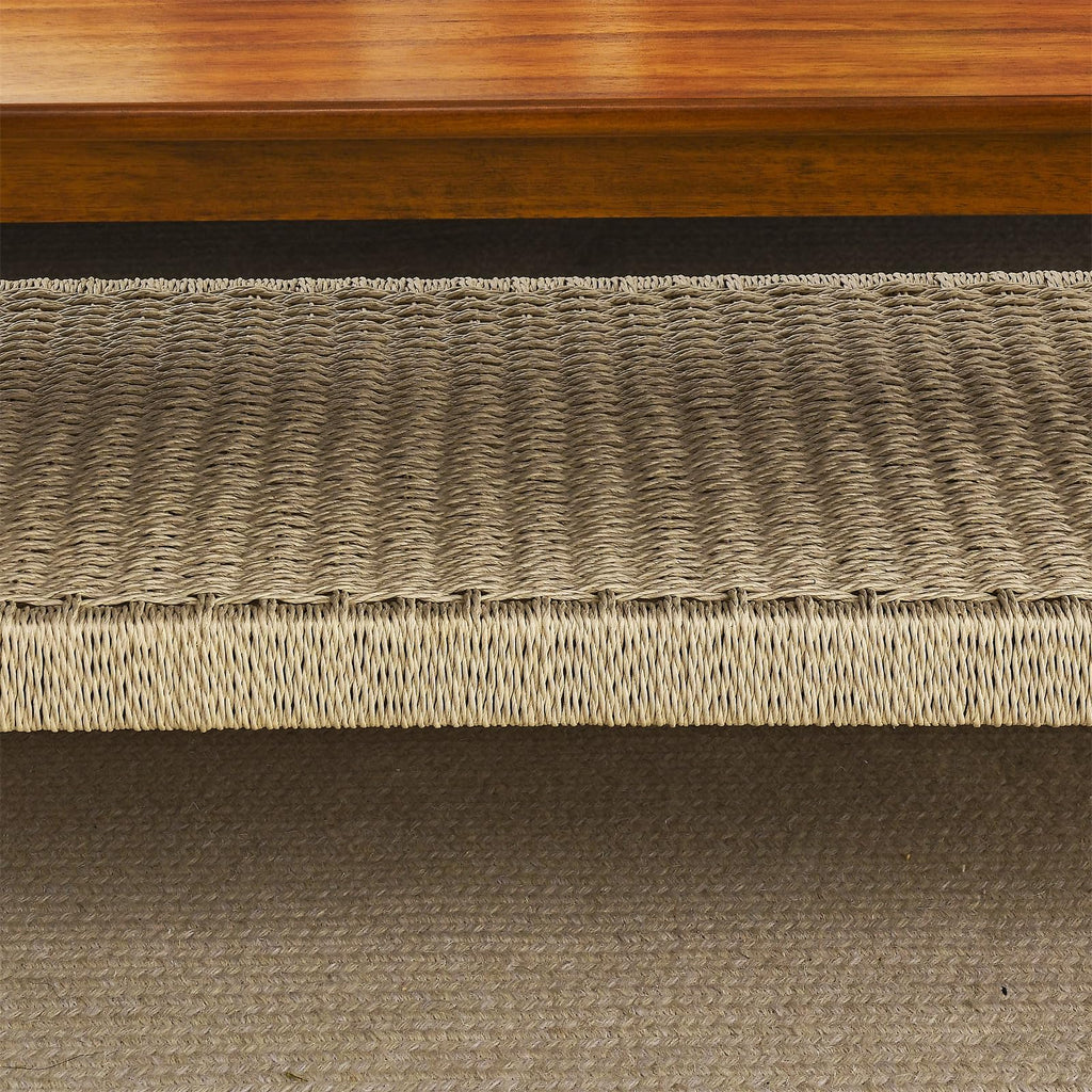 23'' Square Solid Wood Side Table, Handmade Natural Rattan Side Table Coffee Table, Office Apartment Small Space
