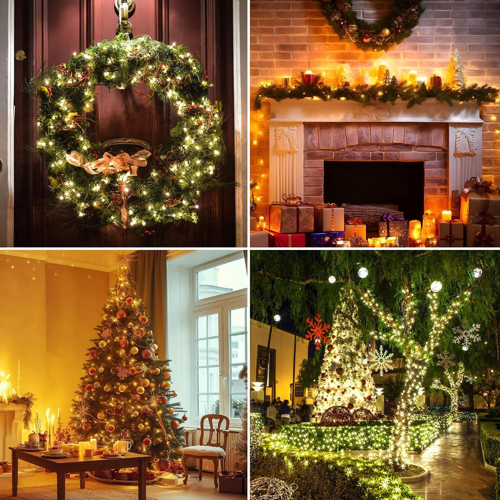 Extra Long Christmas Decorative Outdoor String Light 197 Feet 600LED 8 Modes Indoor Lights with Timer, Outdoor Indoor