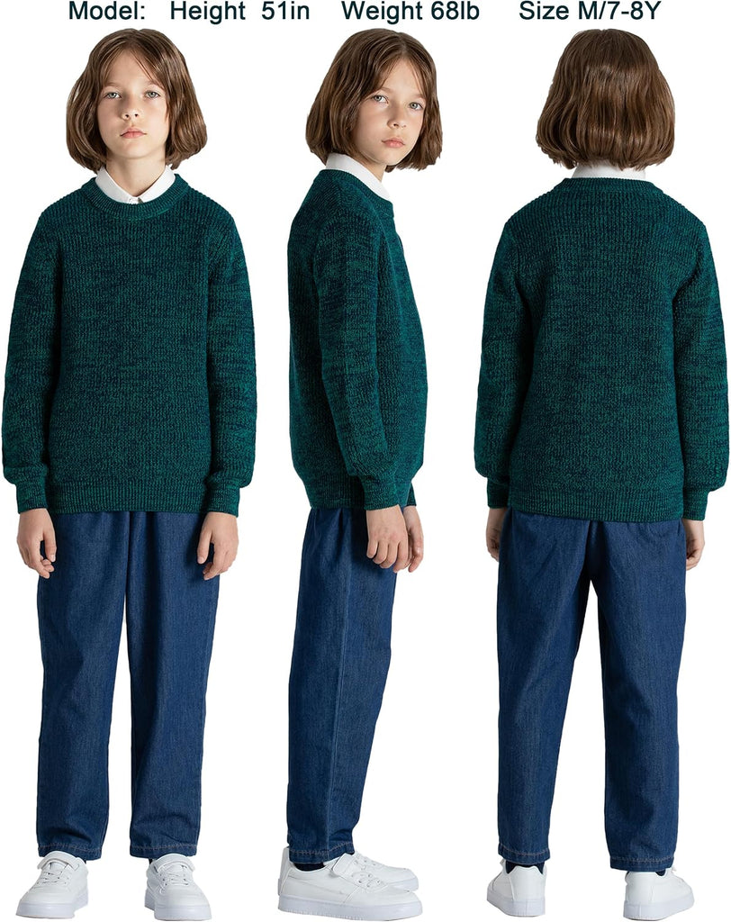Boys Sweater 100% Cotton Knit Kids Pullover