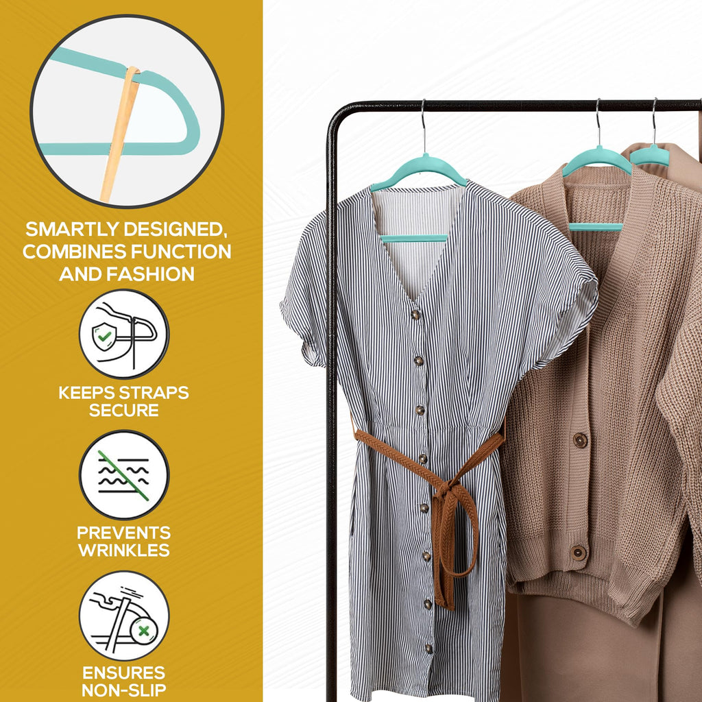 50 Pack New Premium Quality Velvet Hangers Ultra Thin Non Slip Adult Felt Space Saving Hangers for Closet Heavy Duty