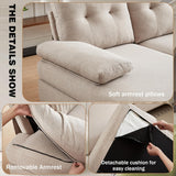 111" Sectional Couch for Living Room, Modern Polyester Fibre U Shaped Sofa Couches with Double Chaise
