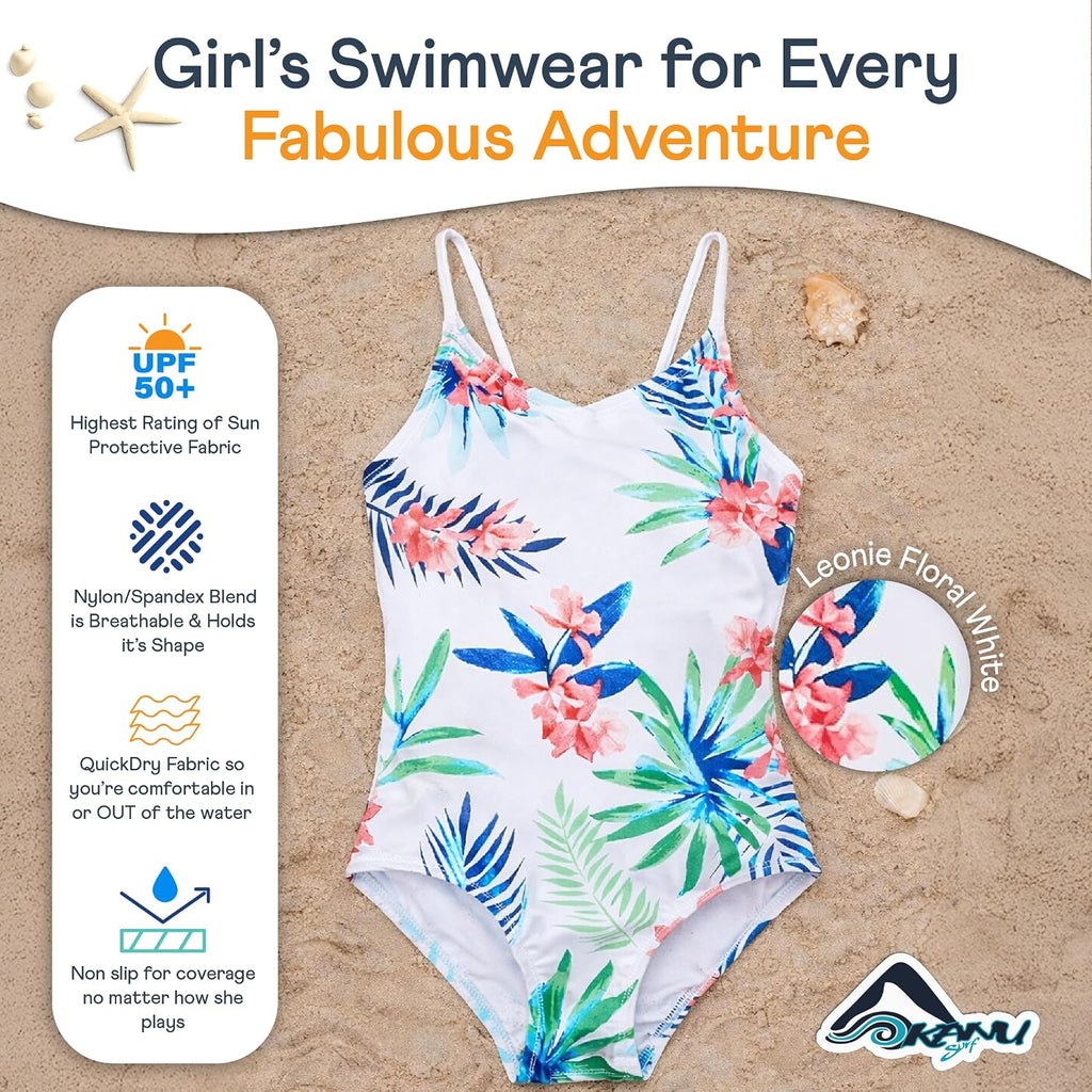 Surf Girls Daisy Beach Sport One Piece Swimsuit