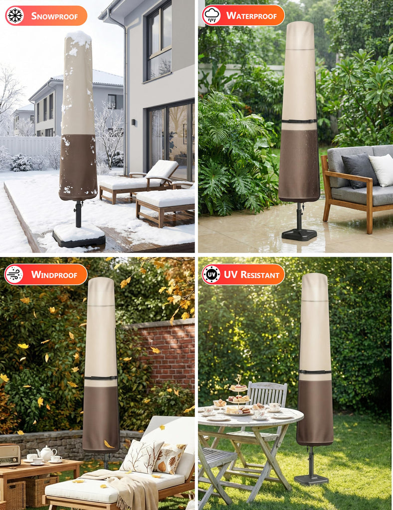 Patio Waterproof for Market Umbrella 8-11 Feet