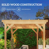 6.6' x 6.6' Outdoor Pergola with Stable Structure and Concre - Image 3