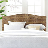 Serena Handwoven Natural Fiber Rattan Bed Headboard, Banana Leaf, King