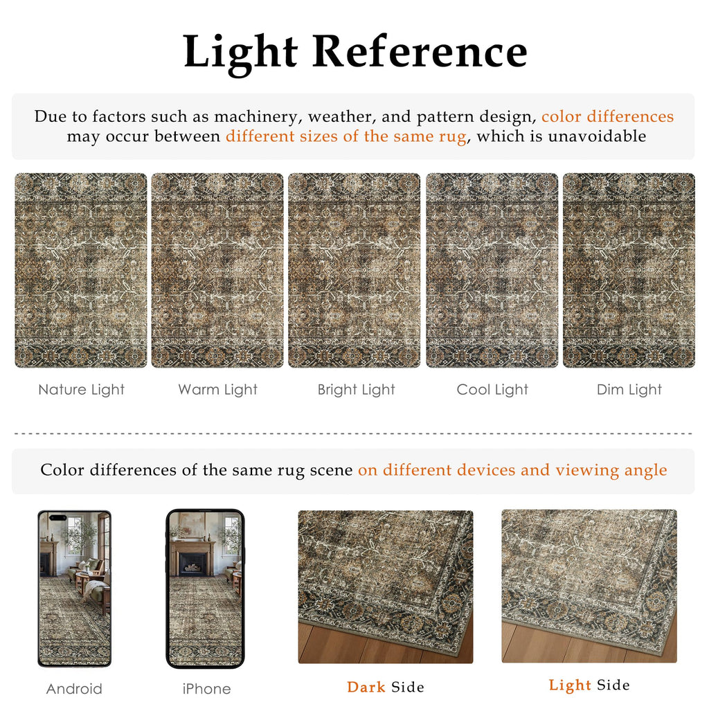 Brown Runner Rug 2.6x18 Vintage Traditional Distressed