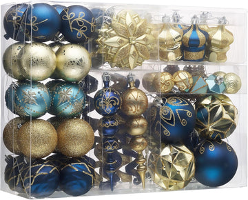 Christmas Tree Decorations Ball Ornaments Set - Set of 108