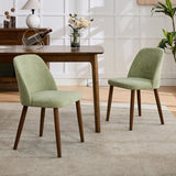 Upholstered Dining Chairs Set of 2,Solid Wood Legs,Modern Dining Chairs Set of 2