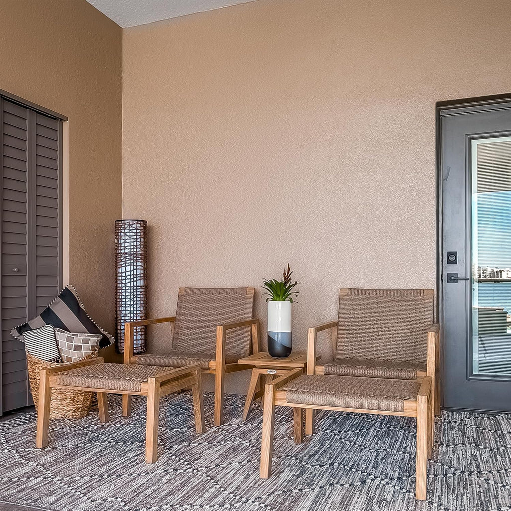 Admiral Club Chair in Brown Sand, Comfy Outdoor Chairs with Armrests, Residential and Commercial Teak Chair, Wooden